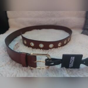 MICHAEL KORS Brown Genuine Leather Belt. Size Medium. NWT